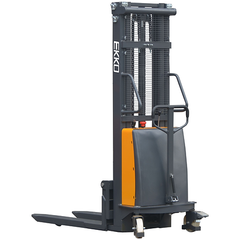 EKKO Fork-Over 45" Semi-Electric Stacker EA15C with 119" Lift & 3,300 lbs Capacity