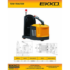 EKKO Lift EG30 Electric Tow Tractor 10,000 lbs Tow Capacity