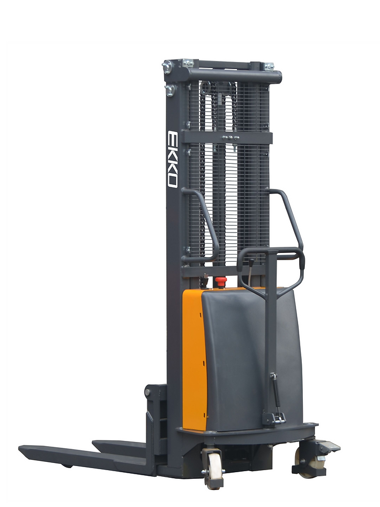 EKKO Semi-Electric Fork-Over Stacker 3300lbs. Cap., 119.3