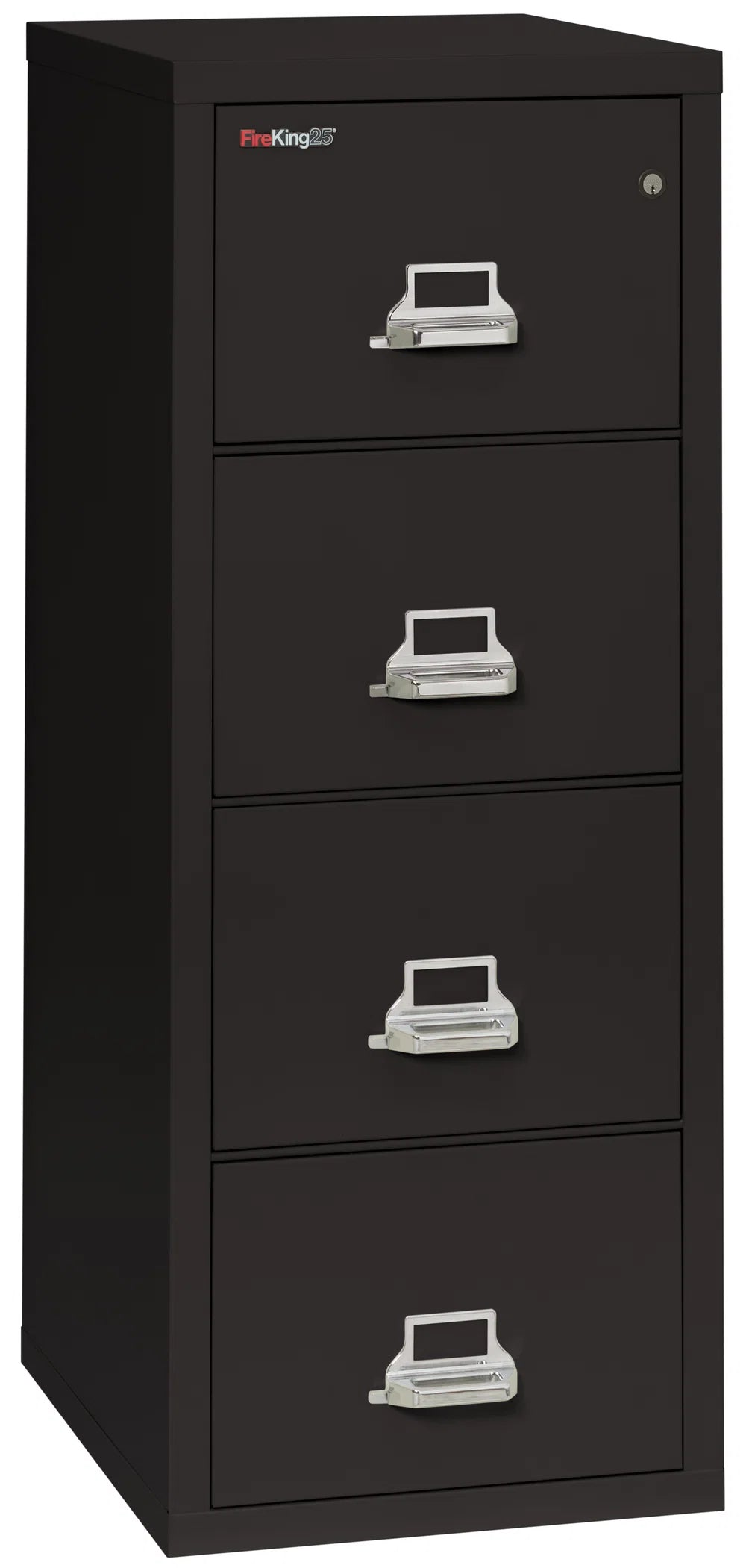 FireKing 4-Drawer 25" Deep 1-Hour Rated Fireproof File Cabinet, Letter