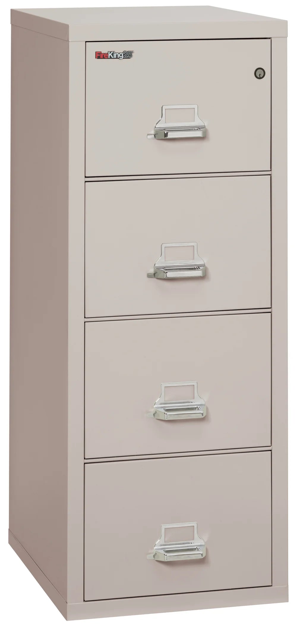 FireKing 4-Drawer 25" Deep 1-Hour Rated Fireproof File Cabinet, Letter