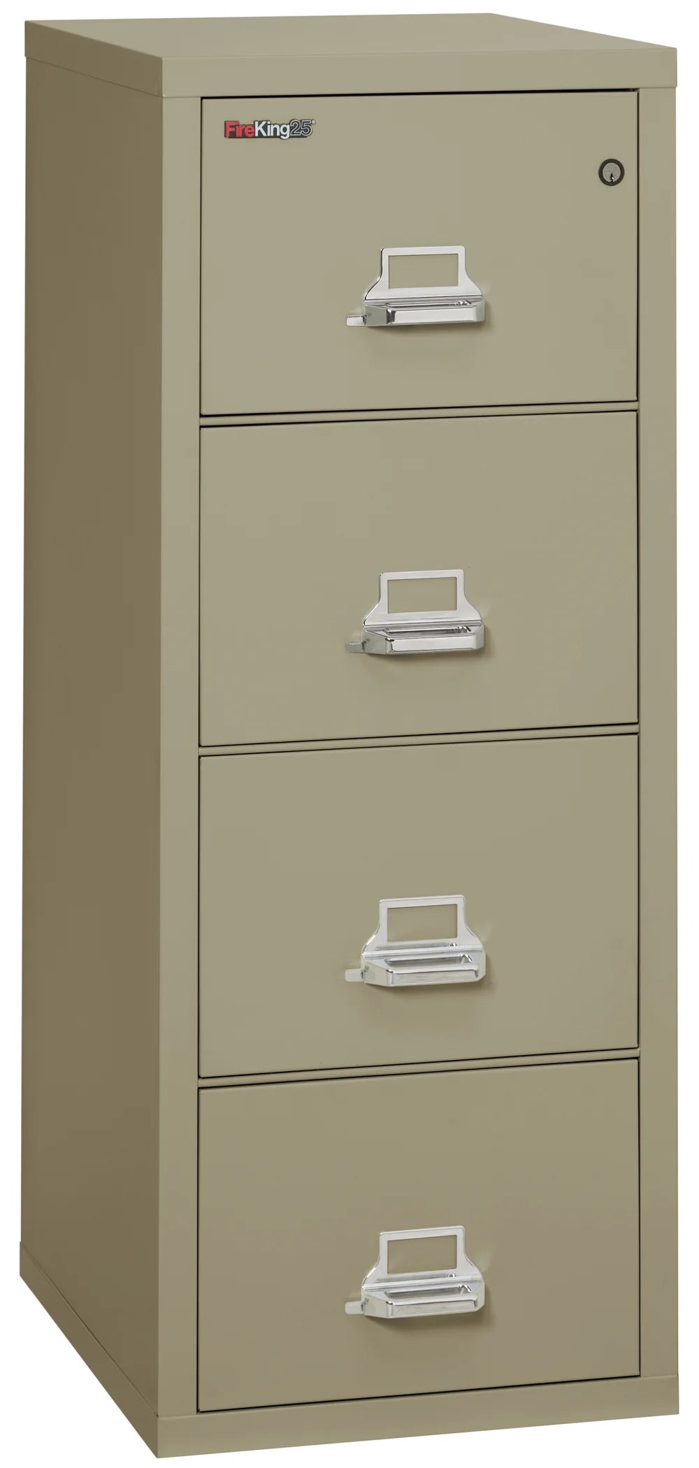 FireKing 4-Drawer 25" Deep 1-Hour Rated Fireproof File Cabinet, Legal