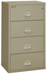 FireKing 4-Drawer 31" Wide 1-Hour Rated Lateral Fireproof File Cabinet