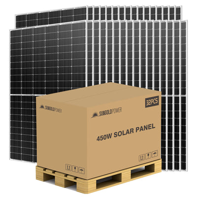 450W Mono Perc Solar Panel Full Pallet (32 Panels) UL 61730