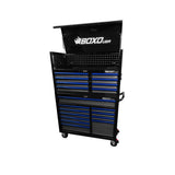 Boxo Pro Series | Loaded 45" 19-Drawer Rolling Tool Box | Black and Blue
