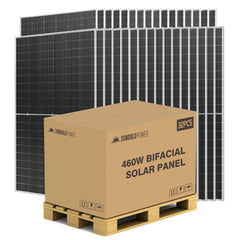 460 Watt Bifacial Perc Solar Panel Full Pallet (32 Panels)