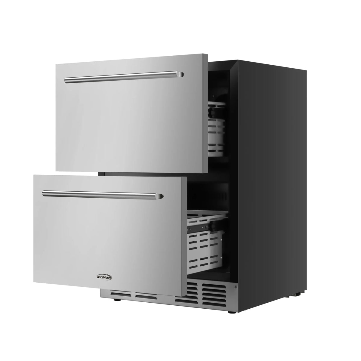24 in. Built-in Two-Drawer Outdoor Refrigerator in Stainless-Steel