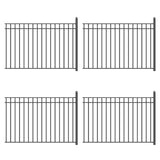 Aleko 4-Panel Steel Fence Kit – MADRID Style – 8x5 ft. Each