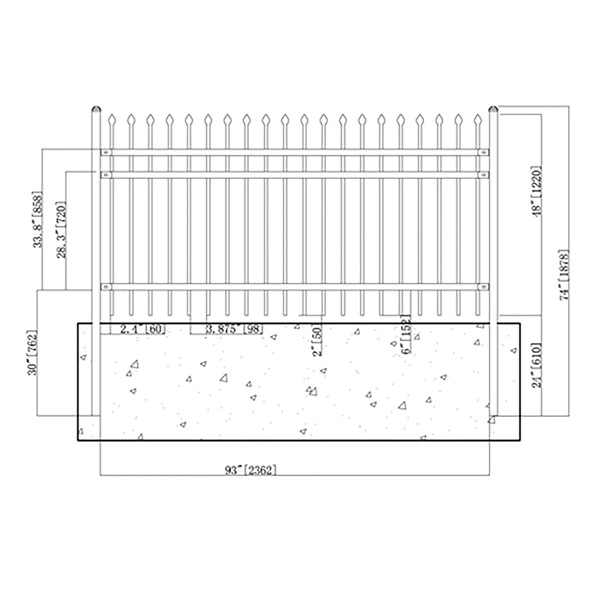 Aleko DIY 4-Panel Steel Fence Kit – ROME Style – 8x4 ft. Each
