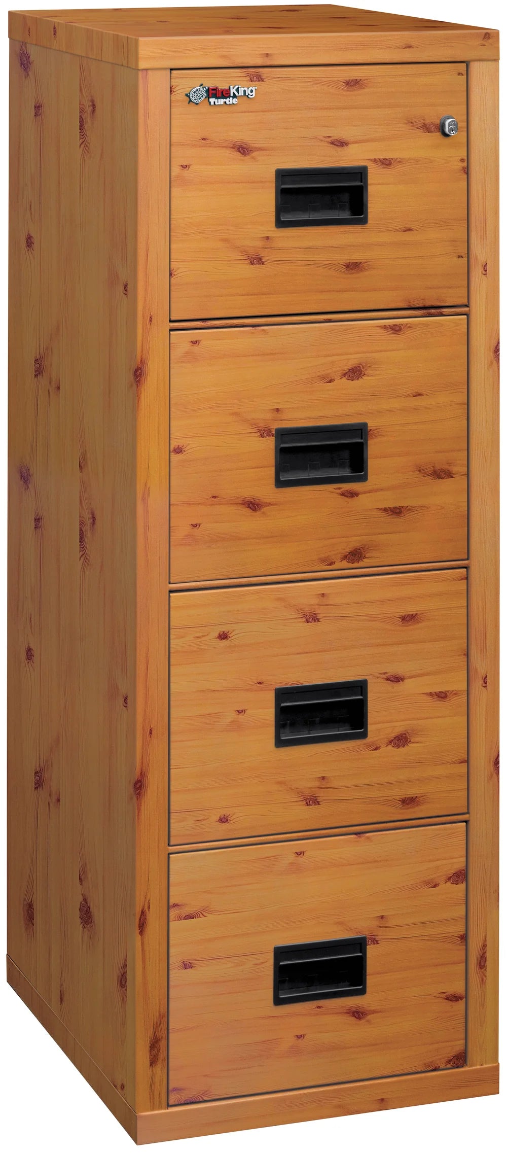 FireKing Turtle 4-Drawer 22" Deep 1-Hour Rated Fireproof File Cabinet, Letter & Legal