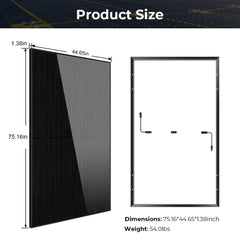 Sungold Power 415W Mono Black PERC Solar Panel UL 61730