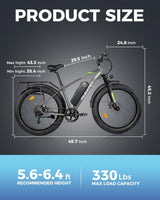 Mukkpet Suburban 750W Fat Tire Electric Bike