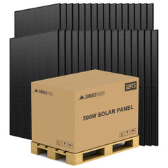 500W Mono Black Perc Solar Panel Full Pallet (32 Panels) UL 61730