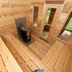 Dundalk Leisurecraft Canadian Timber Georgian Cabin Sauna with Changeroom | 6 Persons