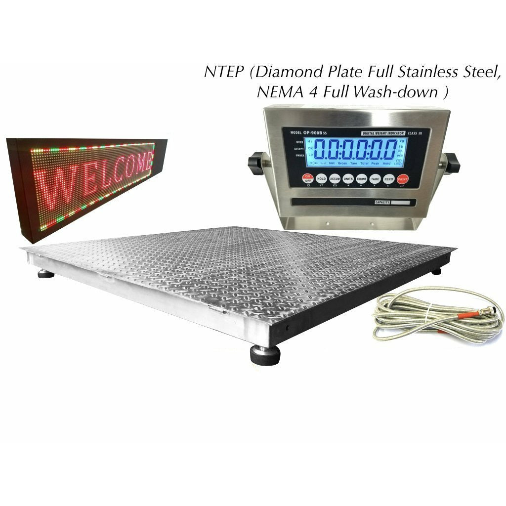 Prime Scales SL-800-SS NTEP (Legal for trade) Selleton Washdown Floor Scale ( ALL Variants )