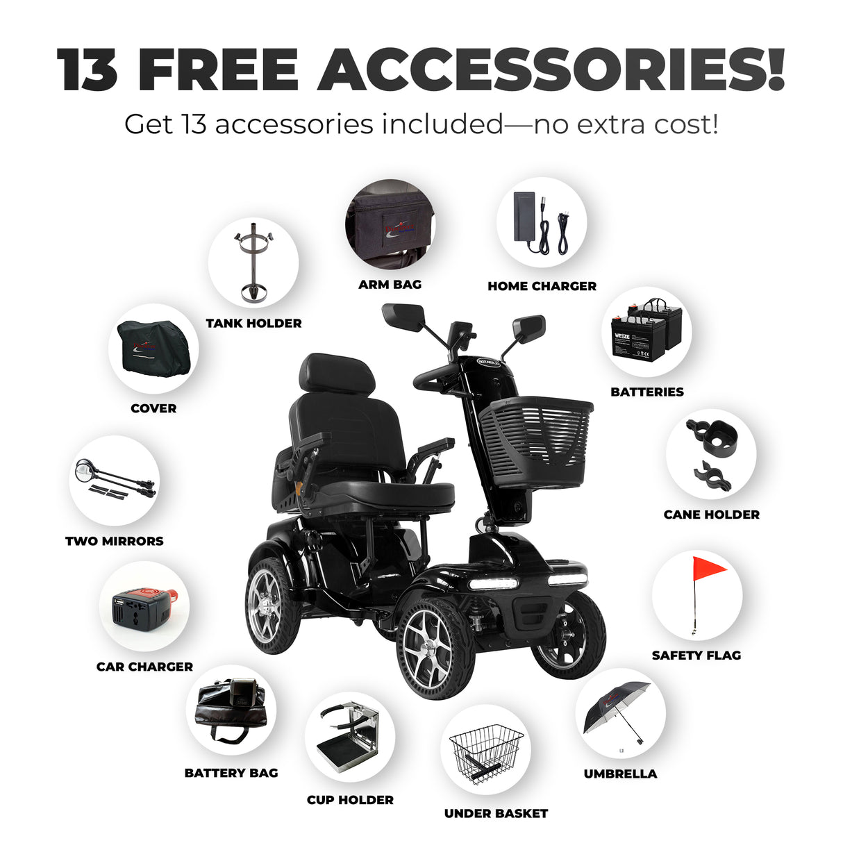 Gladiator 4 Wheel Heavy Duty Mobility Scooter