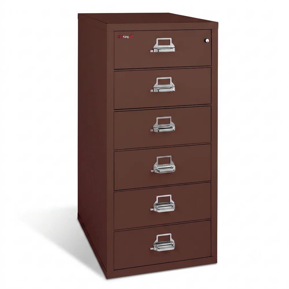 FireKing 6-Drawer Card, Check & Note Fireproof File Cabinet 6-2552-C