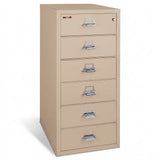 FireKing 6-Drawer Card, Check & Note Fireproof File Cabinet 6-2552-C