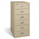 FireKing 6-Drawer Card, Check & Note Fireproof File Cabinet 6-2552-C