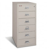 FireKing 6-Drawer Card, Check & Note Fireproof File Cabinet 6-2552-C