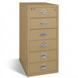 FireKing 6-Drawer Card, Check & Note Fireproof File Cabinet 6-2552-C