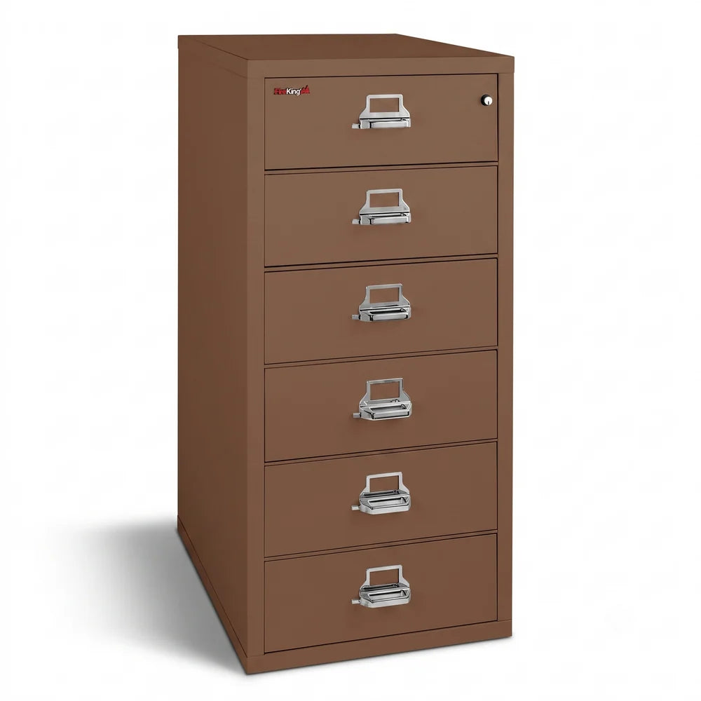 FireKing 6-Drawer Card, Check & Note Fireproof File Cabinet 6-2552-C