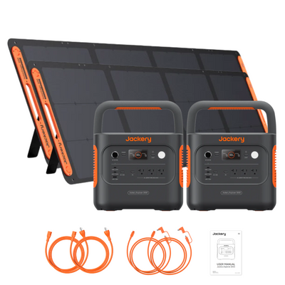 2 x Jackery Solar Generator 2000 v2 + 2 x SolarSaga 200W Portable Solar Panel