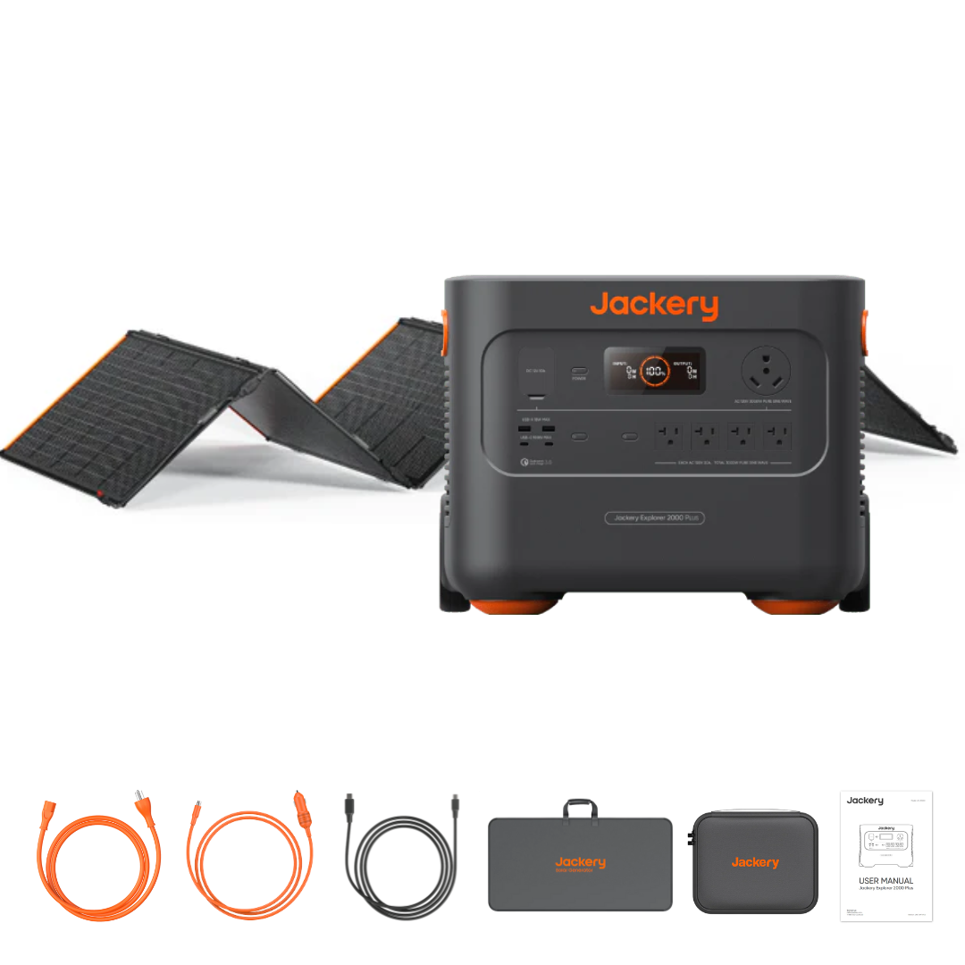 Jackery Explorer 2000 Plus Solar Generator + SolarSaga 500 X