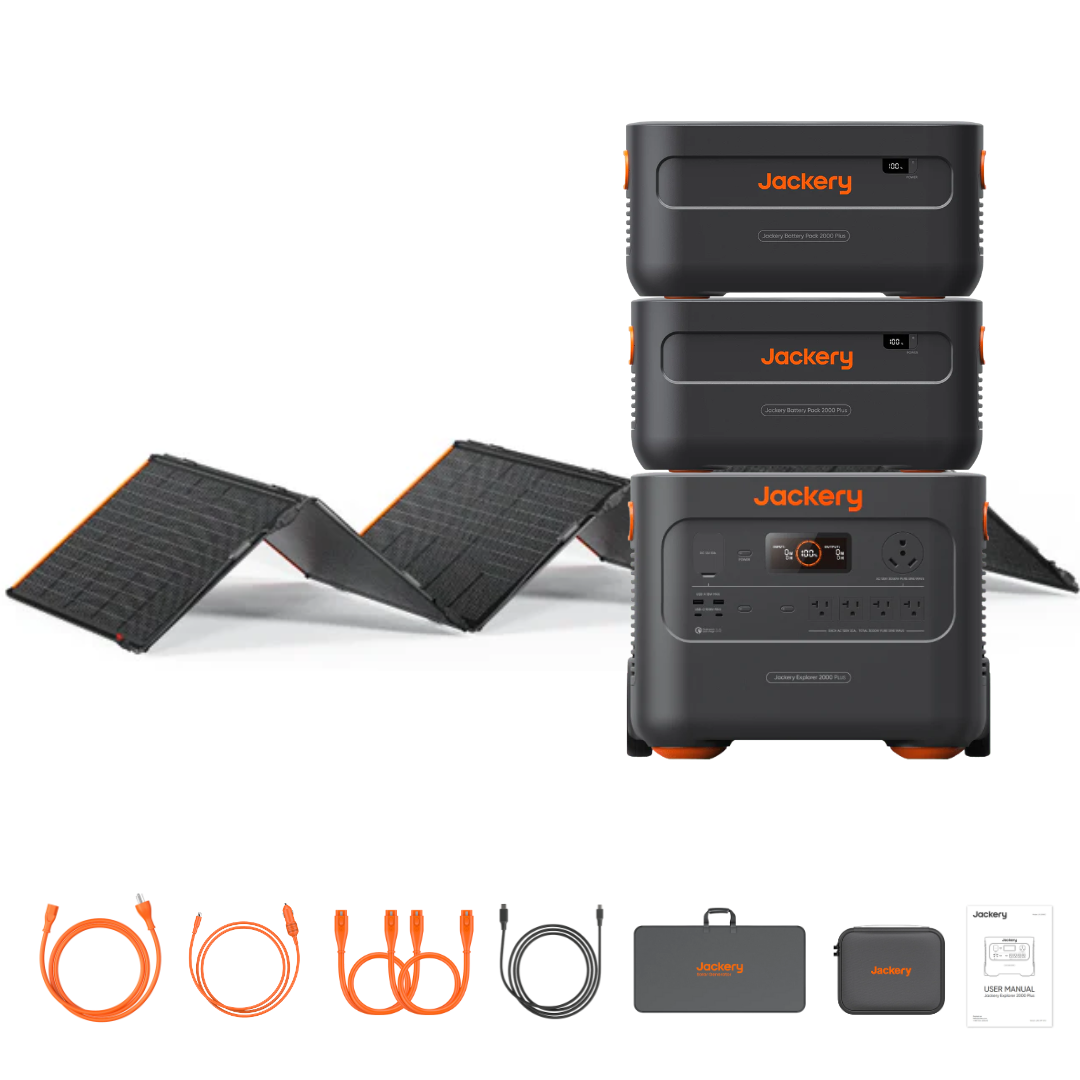 Jackery Explorer 2000 Plus Solar Generator Kit (6kWh) + SolarSaga 500 X