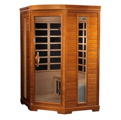 Dynamic Heming Elite 2-Person Corner Ultra Low EMF FAR Infrared Sauna (Canadian Hemlock)