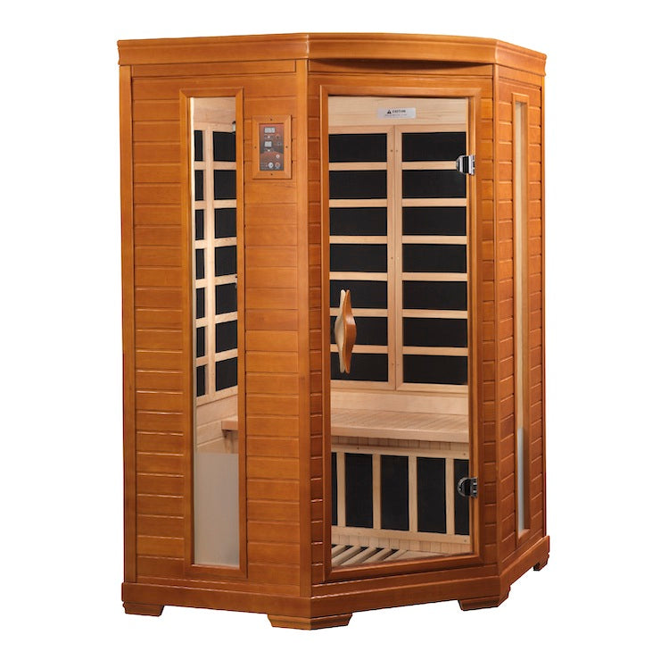 Dynamic Heming Elite 2-Person Corner Ultra Low EMF FAR Infrared Sauna (Canadian Hemlock)