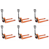 6 Pack of NobleLift Standard Duty Pallet Jack 5500 lbs Capacity 27''x48'' Forks