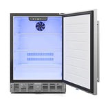 23.4 in. Stainless Steel, Solid-Door Built-In Refrigerator and Beverage Cooler, 5 Cu. ft.