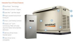 Generac Standby Generator, 18kW | With Whole House Switch | WiFi Enabled, Guardian Series