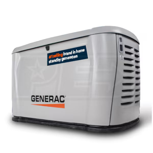 Generac- 14kW Air-Cooled Standby Generator + Cellular, Wi-Fi & Bluetooth Connectivity 7258