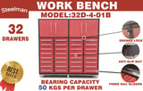 7ft Garage Storage Cabinet (32 Drawers & 2 Cabinets)