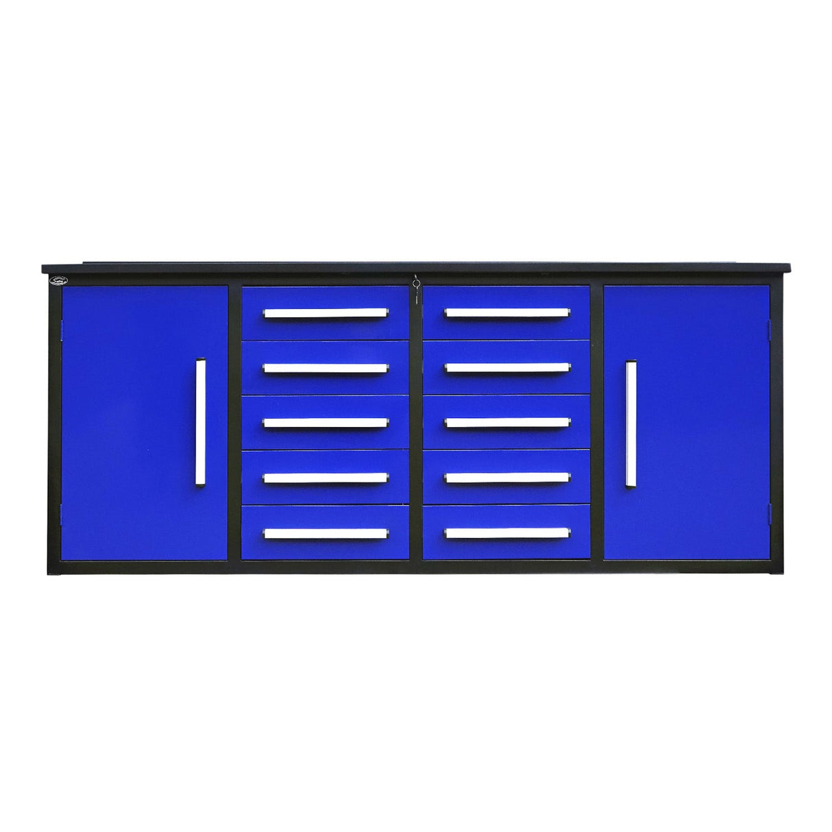 7ft Heavy Duty Workbench with 10 Drawers & 2 Cabinets
