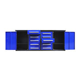 7ft Heavy Duty Workbench with 10 Drawers & 2 Cabinets