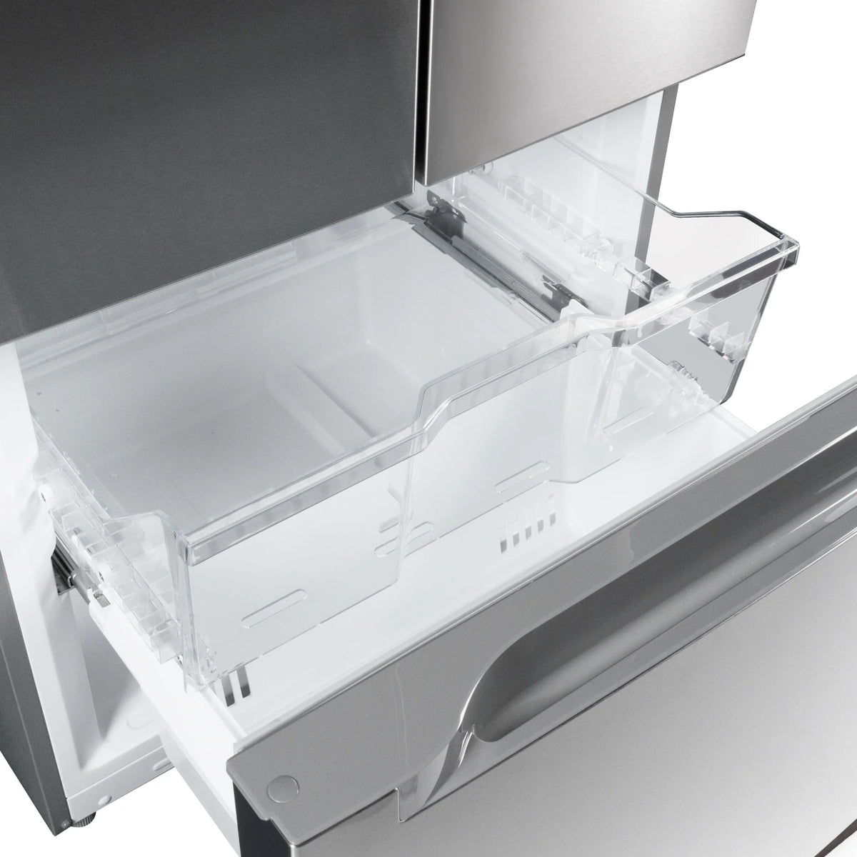 18.5 cu. ft. Stainless-Steel French Door Refrigerator in Silver