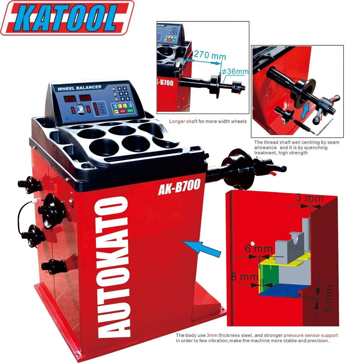 Katool KT-T810 Tire Changer and KT-B700 Wheel Balancer Combo