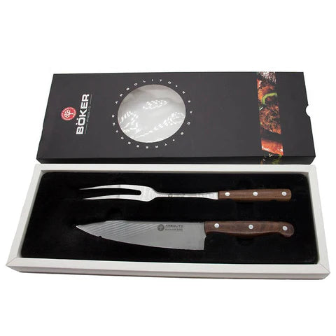 Tagwood BOKER Meat Fork & Carving Knife BBQ Set | KF03
