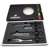 Tagwood BOKER Premiun Meat Fork, Carving & Steak Knives & Sharpening Tool Set | KF02