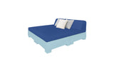 Ledge Lounger Affinity Square Sunbed with Backrest Cushions