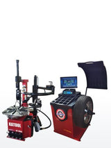 Katool KT-T850 Tilt-Arm Wheel Clamp Tire Changer Machine with Wheel Balancer KT-B750 Combo