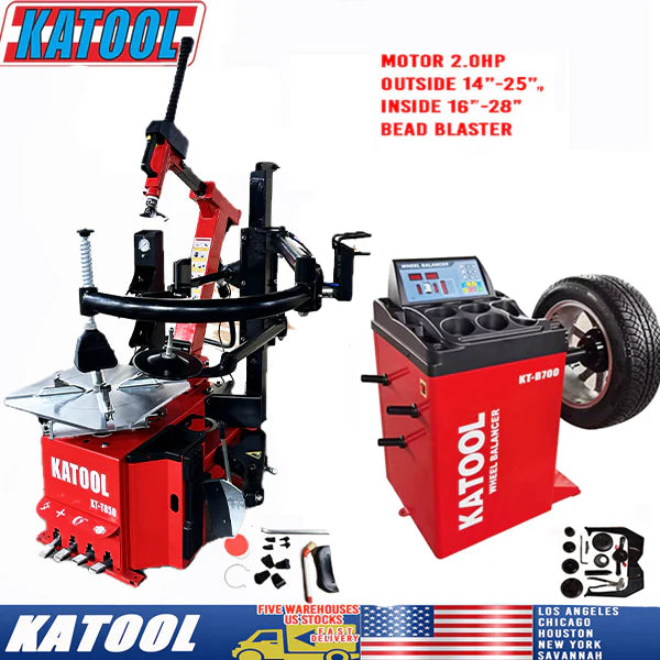 Katool Tire Changer T850 + Wheel Balancer B700 Combo