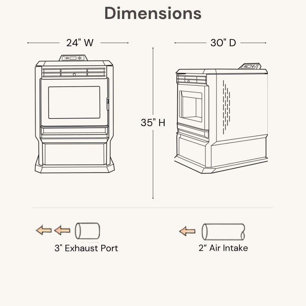 ComfortBilt HP61 24" Pellet Stove