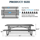 8 ft Metal Picnic Tables for Outdoors