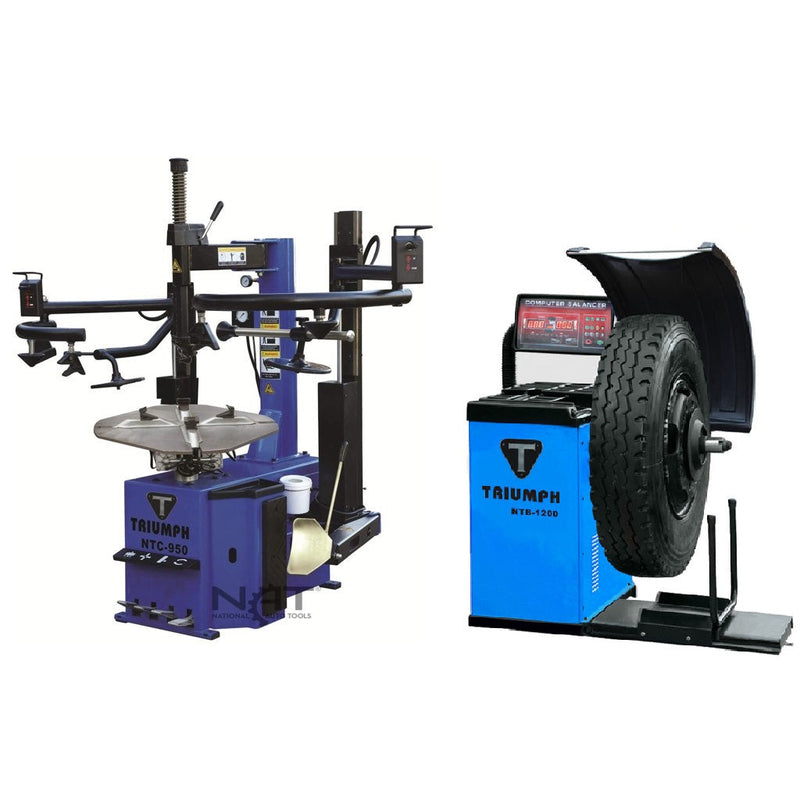 NTC-950-2 Tire Changer NTB-1200 Wheel Balancer Combo