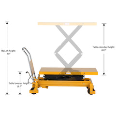 Apollolift Double Scissors Lift Table 1760lbs. 59" lifting height A-2010