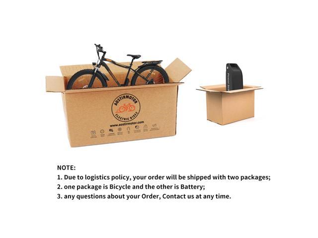 Aostirmotor S07-B Fat Tire Mountain Electric Bike 750W 48V - Black